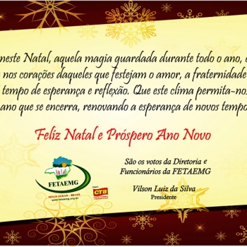 Feliz Natal e Próspero Ano Novo – Comunicado de Férias Coletivas