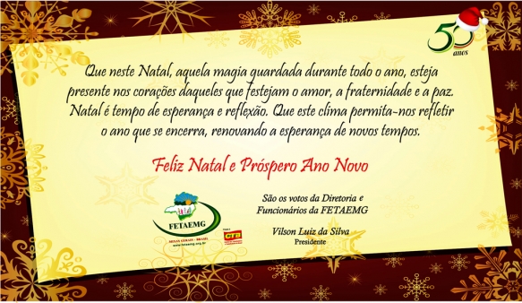 Feliz Natal e Próspero Ano Novo – Comunicado de Férias Coletivas