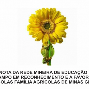 Nota de reconhecimento e a favor das escolas família agrícolas de minas gerais (EFAs)