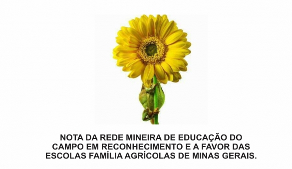 Nota de reconhecimento e a favor das escolas família agrícolas de minas gerais (EFAs)