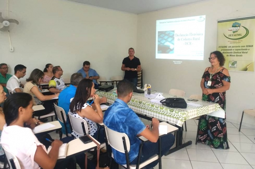 Fetaemg realiza treinamento sobre Declaração Eletrônica de Cadastro Rural