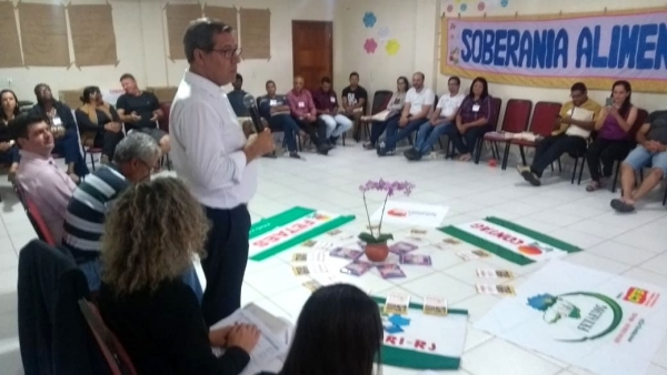 Trabalhahaores(ras) mineiros presentes no curso regional de Formação em Desenvolvimento Rural Sustentável e Solidário da ENFOC